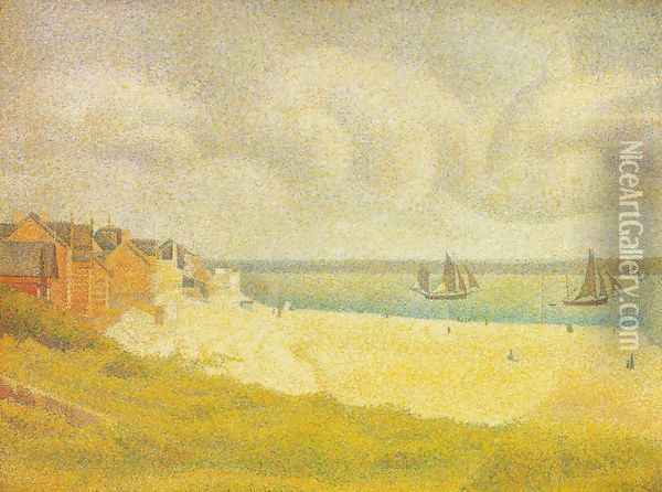 Sight of Le Crotoy from the north Oil Painting - Georges Seurat