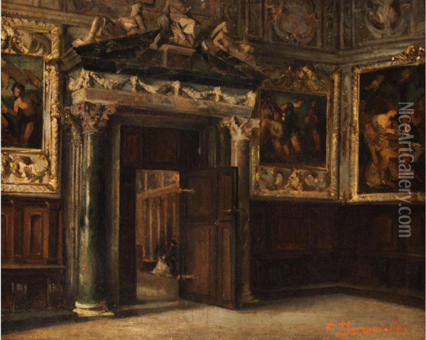 Interieur Eines Saales Im Dogenpalast Zuvenedig Oil Painting - Paul Burmeister