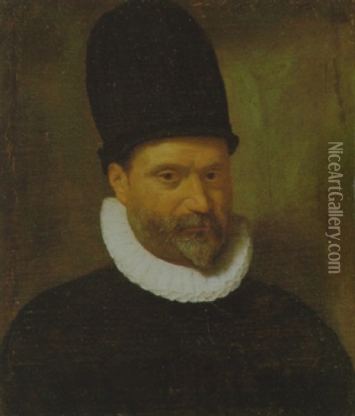 Ritratto Maschile Con Cappello Oil Painting - Giovanni Battista Moroni