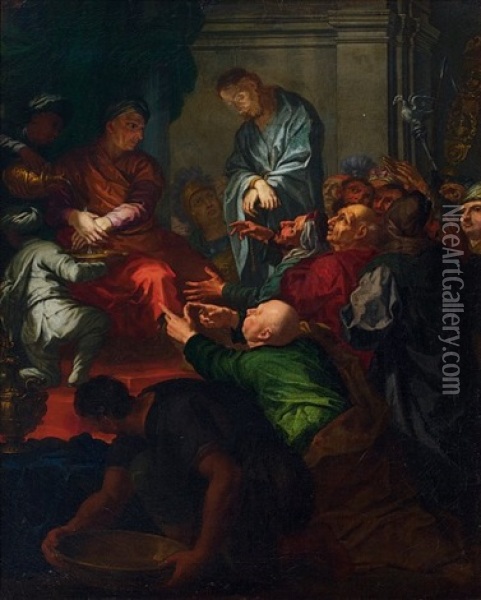 Le Christ Devant Pilate (matt. 27, 24) Oil Painting - Karel Skreta