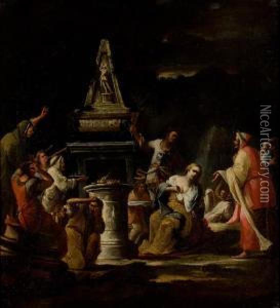 Scena Mitologica Oil Painting - Giovanni Camillo Sagrestani