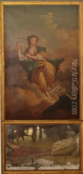 Figure Allegorique Trumeau Oil Painting - Jean Jacques Lagrenee the Younger