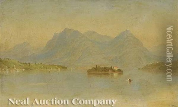 View Of Lake Como, Italy Oil Painting - John Ferguson Weir