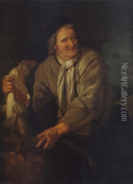 Un Pecheur Oil Painting - Willem Van Odekerken