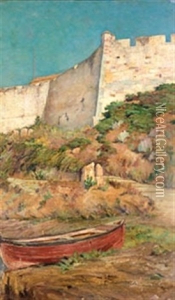 La Muralla De Toledo Oil Painting - Ricardo Arredondo Calmache