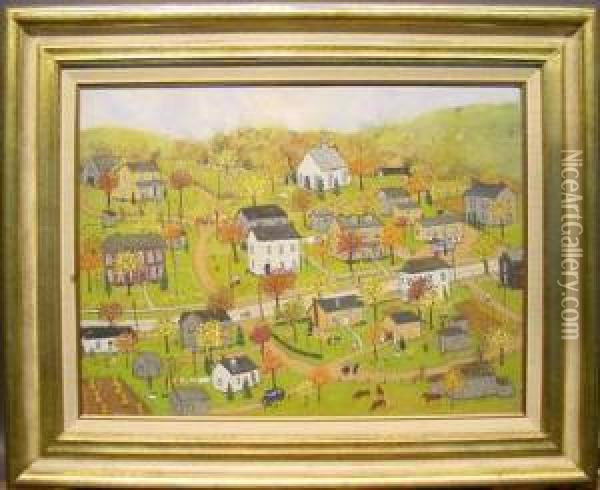 Autumn In The Country Oil Painting - Janis Price