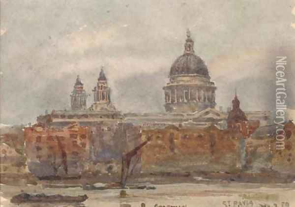 St. Paul's Cathedral Oil Painting - Harry Goodwin