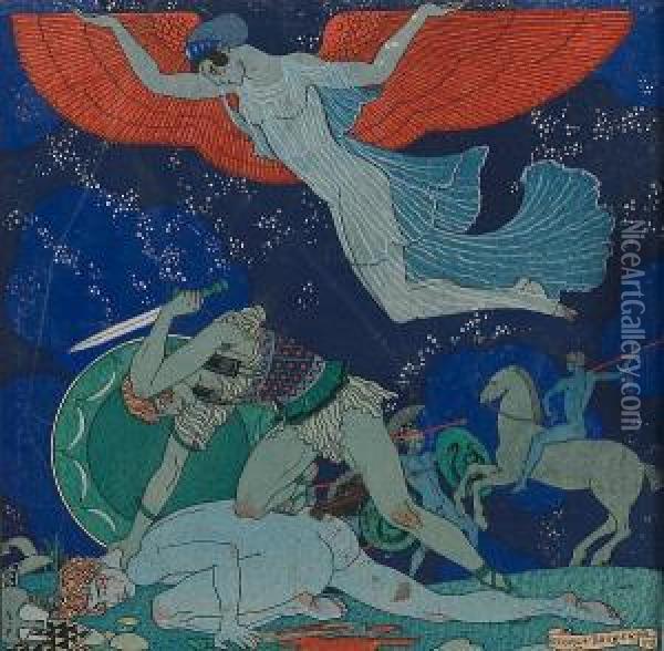 A Greek Tragedy Oil Painting - Georges Barbier
