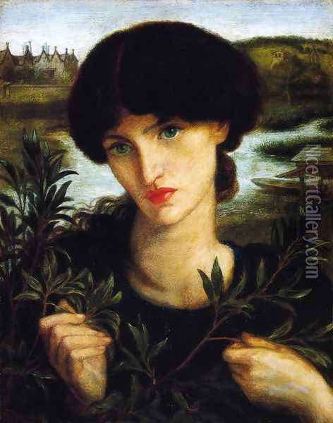 Water Willow Oil Painting - Dante Gabriel Rossetti