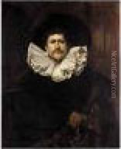 Portrait Of A Cavalier Oil Painting - Ferdinand Victor Leon Roybet
