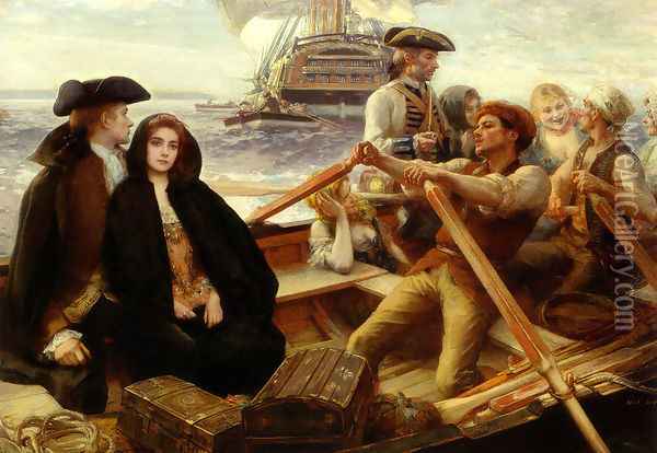 The Jolly Boat Oil Painting - Albert Lynch