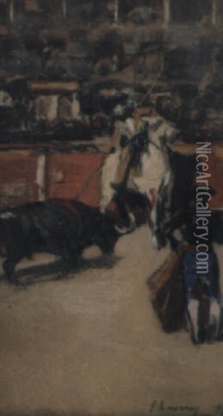 The Bullfight Oil Painting - John Lavery