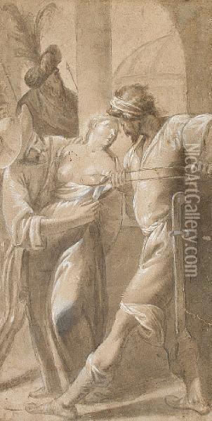 Martyrdom Of Saint Agatha Oil Painting - Pier Francesco Morazzone