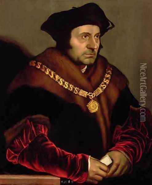 Portrait of Sir Thomas More 1478-1535 3 Oil Painting - Hans Holbein the Younger