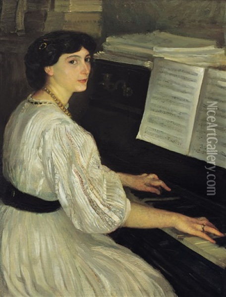 Ritratto Della Cognata 1908 Oil Painting - Armando Spadini