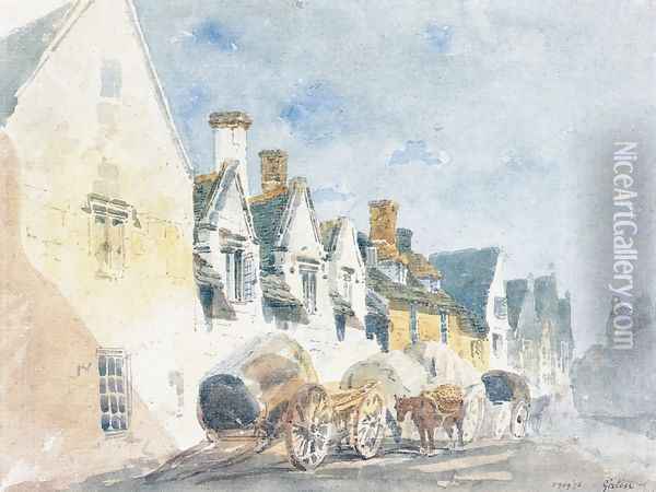 Street in Weymouth, Dorset Oil Painting - Thomas Girtin