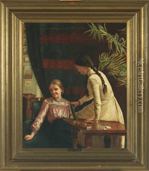 The Letter Oil Painting - Emilie (Caroline E.) Mundt