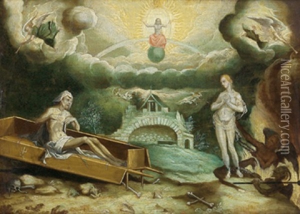 Das Jungste Gericht Oil Painting - Jakob Isaacsz Swanenburgh