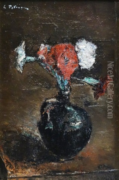 The Pot With Carnations Oil Painting - Gheorghe Petrascu