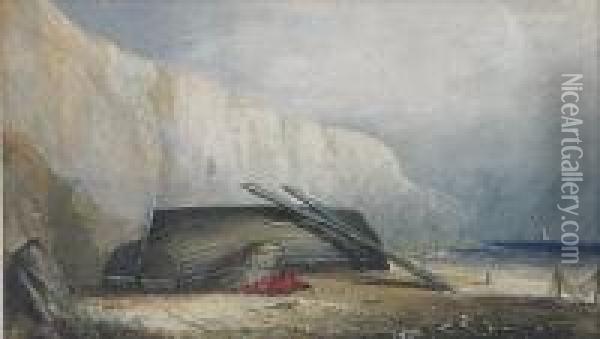 The Upturned Boat Oil Painting - Walter Henry Pigott