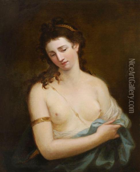 Allegorical Female Semi-nude Oil Painting - Angelica Kauffmann