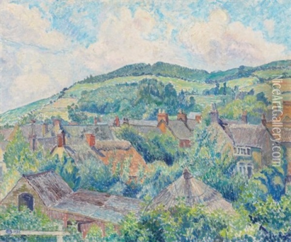The Village Of Chideock, Dorset Oil Painting - Lucien Pissarro
