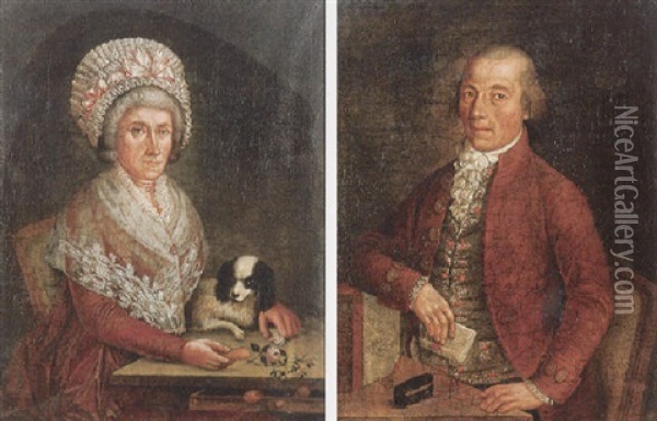 Portrait Of Theresia Martin Von Staufen Oil Painting - Franz Joseph Zoll