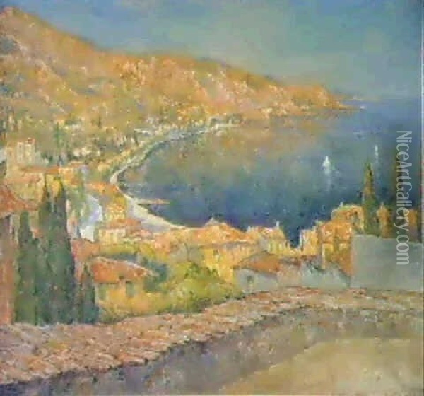 La Baie Ensoleillee. Oil Painting - Paul Leduc