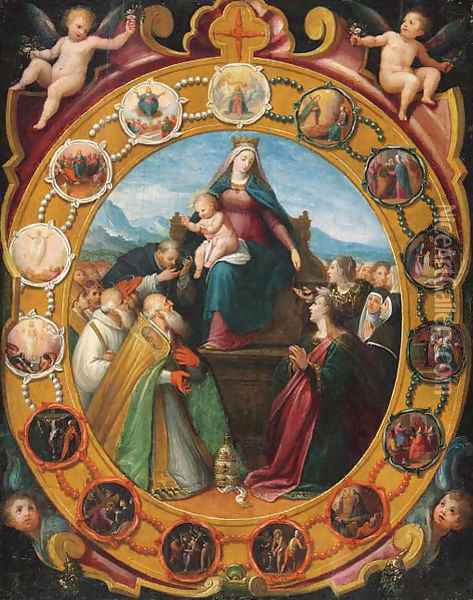 The Madonna of the Rosary Oil Painting - Giovanni Balducci