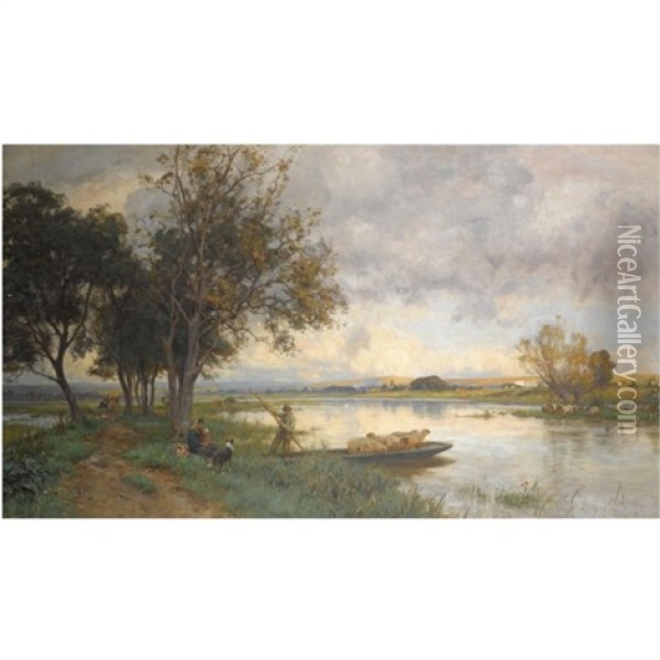 Autumn Floods Oil Painting - Sir Ernest Albert Waterlow