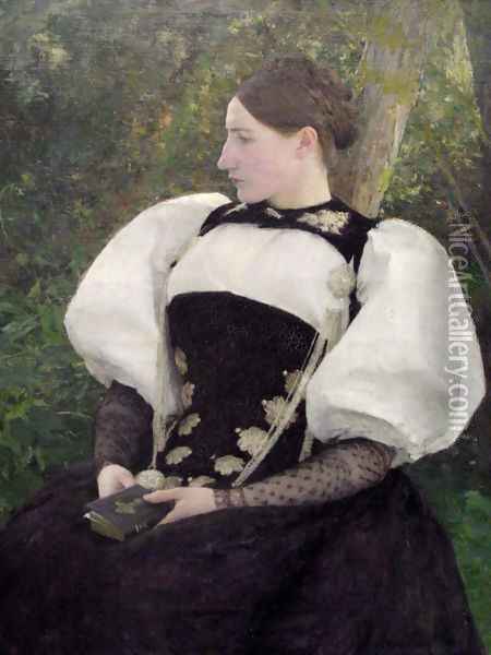 A Woman from Bern, Switzerland Oil Painting - Pascal-Adolphe-Jean Dagnan-Bouveret