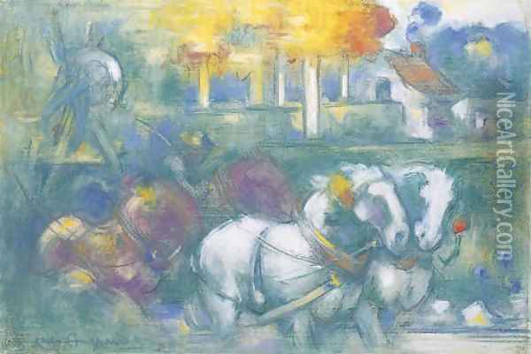 Le triomphe des moissonneurs Oil Painting - Charles Angrand