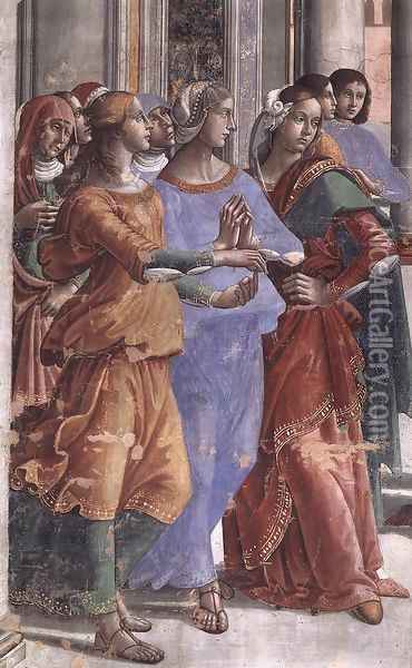 Presentation of the Virgin at the Temple (detail) Oil Painting - Domenico Ghirlandaio