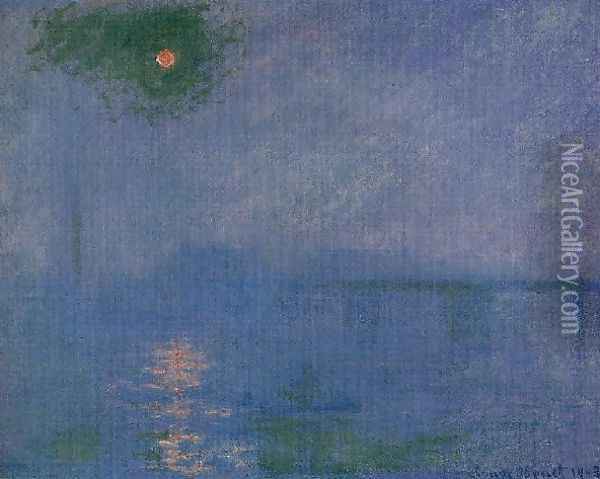 Charing Cross Bridge Fog On The Themes Oil Painting - Claude Oscar Monet