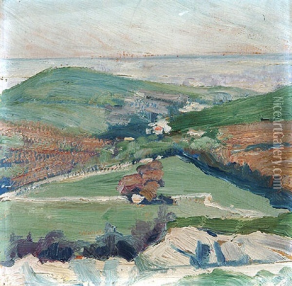 Blick Auf Die Donau Bei Klosterneuburg Oil Painting - Egon Schiele