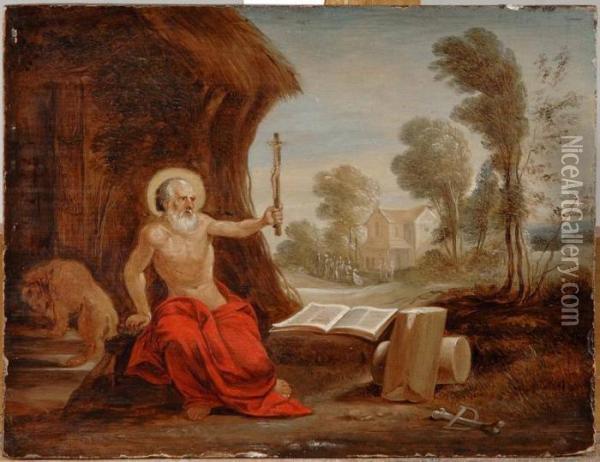 Saint Jerome Oil Painting - David The Younger Teniers