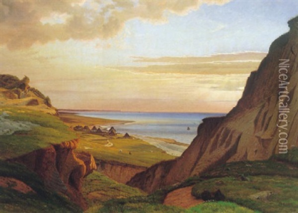 Ved Mariager Fjord Oil Painting - Vilhelm Peter Karl Kyhn