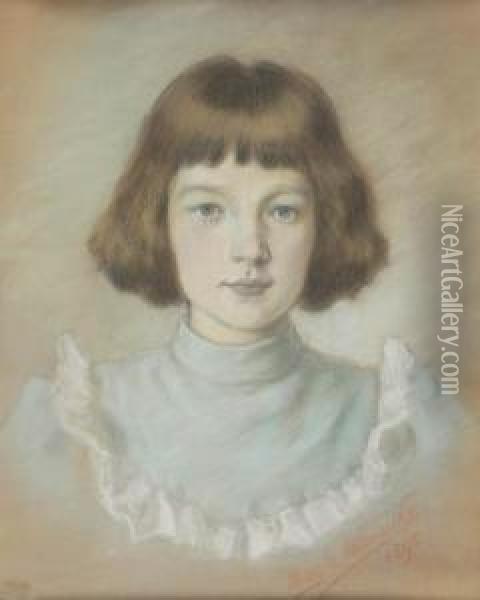 Portret Dziewczyny Oil Painting - Maryla Mlodnicka