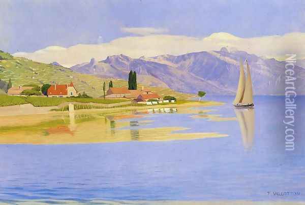 The Port of Pully Oil Painting - Felix Edouard Vallotton