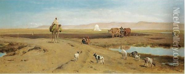 The Valley Of The Nile Oil Painting - Frederick Goodall