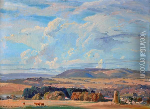  landscape, Victor Harbor  Oil Painting - George Whinnen