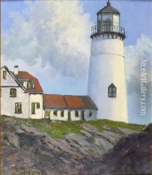 Cape Codlighthouse Oil Painting - Harold C. Dunbar