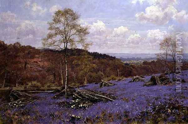A Copse Clearing in May, 1917 Oil Painting - Edward Wilkins Waite