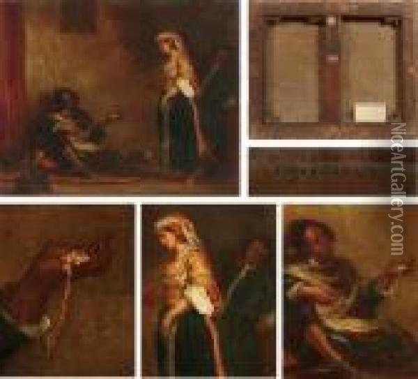Le Marchand Juif A Alger Oil Painting - Eugene Delacroix