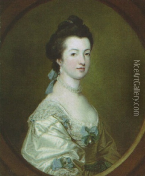 Portrait Of Hon. Elizabeth Booth Oil Painting - Francis Cotes