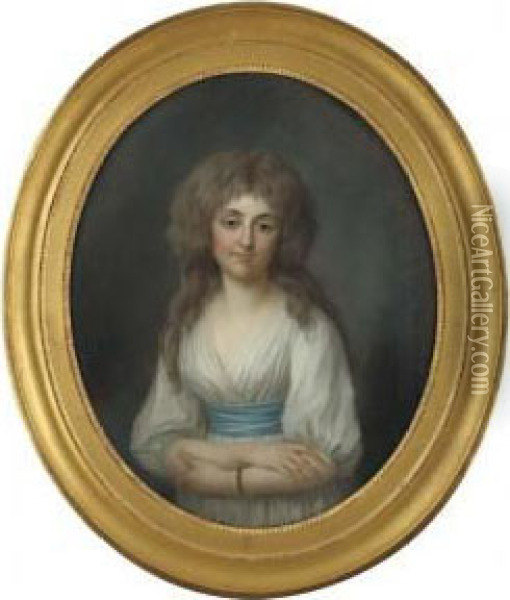La Princesse De Montlear Oil Painting - Adelaide Labille-Guyard