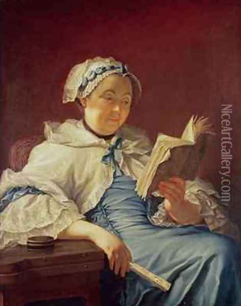 The artists wife 1758 Oil Painting - Donat Nonotte