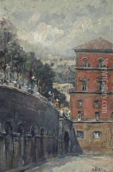 A Town View Oil Painting - Attilio Pratella