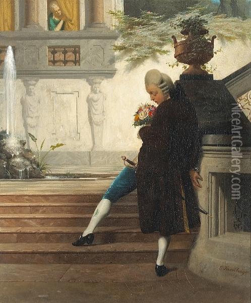 The Distracted Suitor Oil Painting - Carl Kronberger