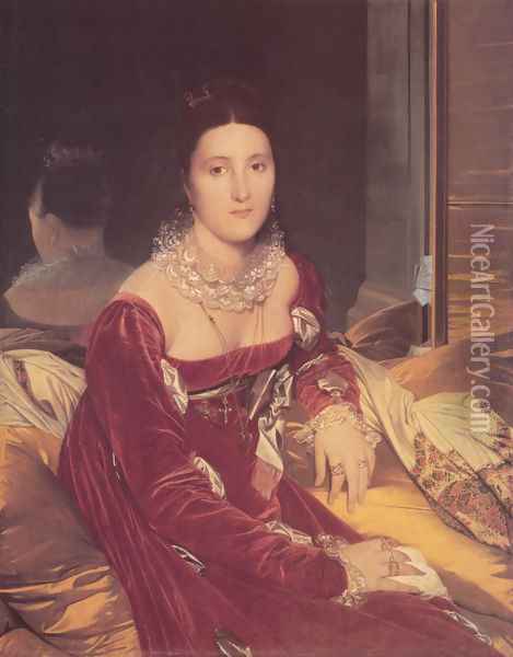 Madame de Senonnes, née Marie-Geneviève-Marguerite Marcoz, later Vicomtess de Senonnes Oil Painting - Jean Auguste Dominique Ingres